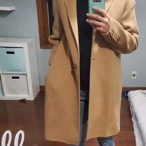 TAHARI Wool Cashmere Carmel color coat
